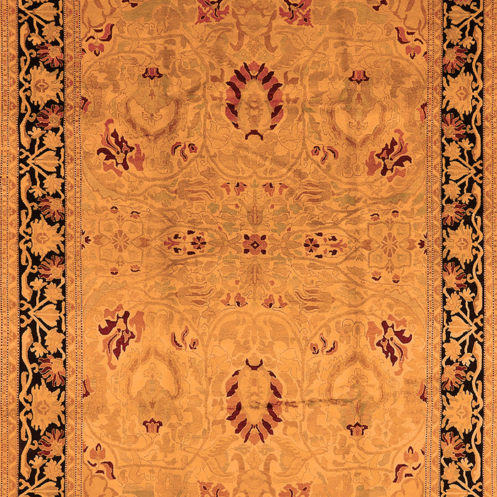 Machine Washable Oriental Orange Industrial Area Rugs, wshurb3048org
