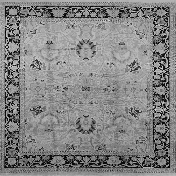 Square Oriental Gray Industrial Rug, urb3048gry