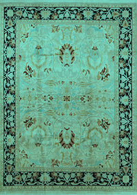 Oriental Turquoise Industrial Rug, urb3048turq