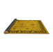 Sideview of Oriental Yellow Industrial Rug, urb3048yw