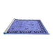 Sideview of Machine Washable Oriental Blue Industrial Rug, wshurb3048blu