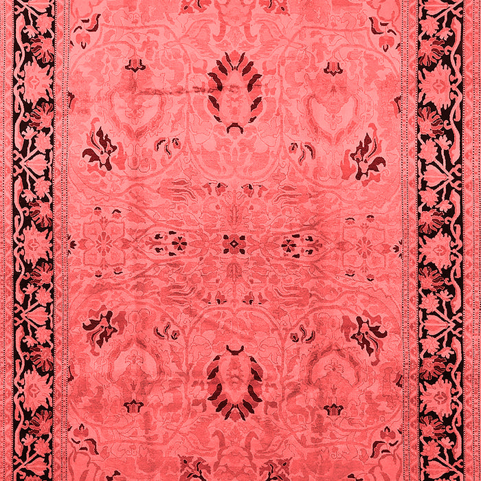 Machine Washable Oriental Red Industrial Rug, wshurb3048red