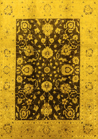 Oriental Yellow Industrial Rug, urb3049yw