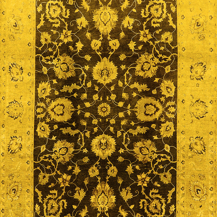 Oriental Yellow Industrial Rug, urb3049yw