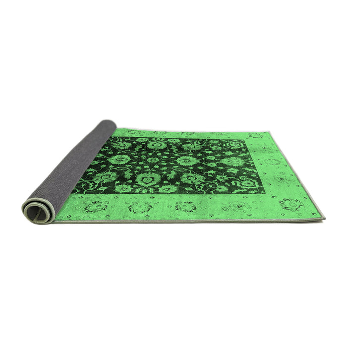 Sideview of Oriental Emerald Green Industrial Rug, urb3049emgrn