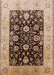 Mid-Century Modern Sangria Brown Oriental Rug, urb3049