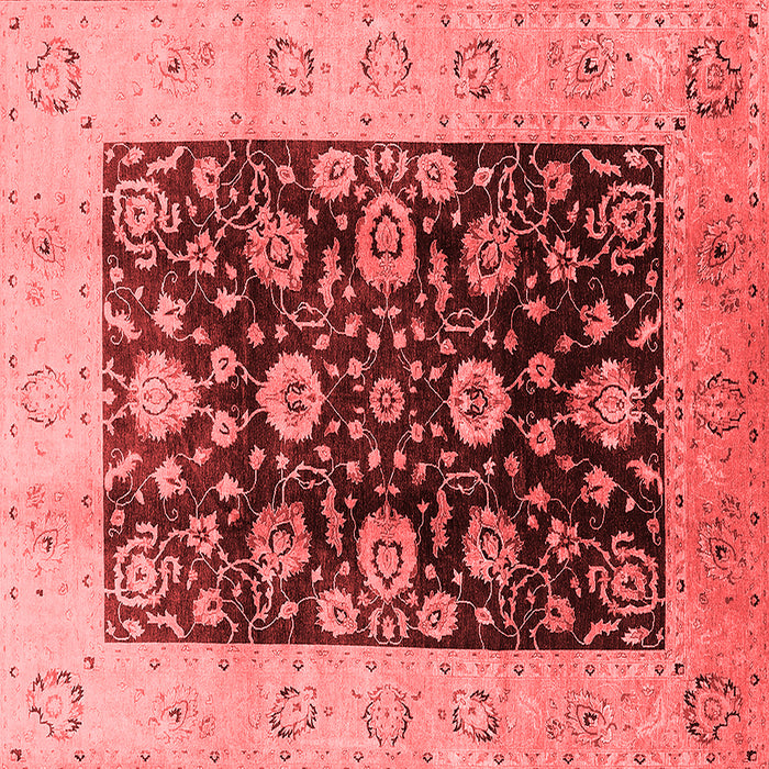 Machine Washable Oriental Red Industrial Rug, wshurb3049red