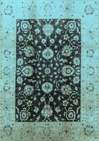 Oriental Light Blue Industrial Rug, urb3049lblu