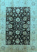 Oriental Light Blue Industrial Rug, urb3049lblu