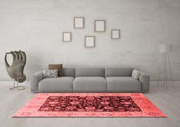 Industrial Red Washable Rugs
