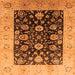 Square Oriental Orange Industrial Rug, urb3049org