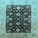 Square Oriental Light Blue Industrial Rug, urb3049lblu