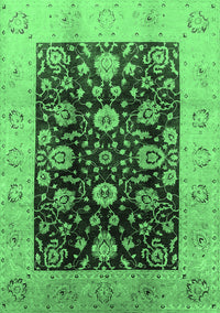 Oriental Emerald Green Industrial Rug, urb3049emgrn