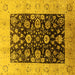 Square Oriental Yellow Industrial Rug, urb3049yw