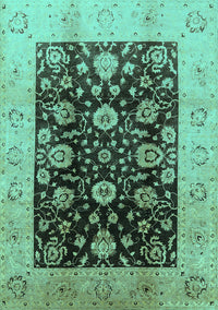 Oriental Turquoise Industrial Rug, urb3049turq