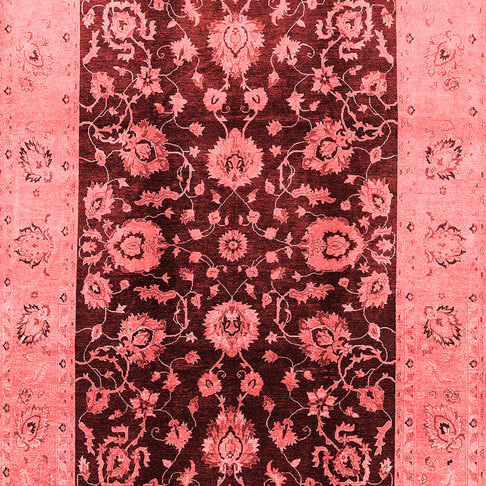 Machine Washable Oriental Red Industrial Rug, wshurb3049red