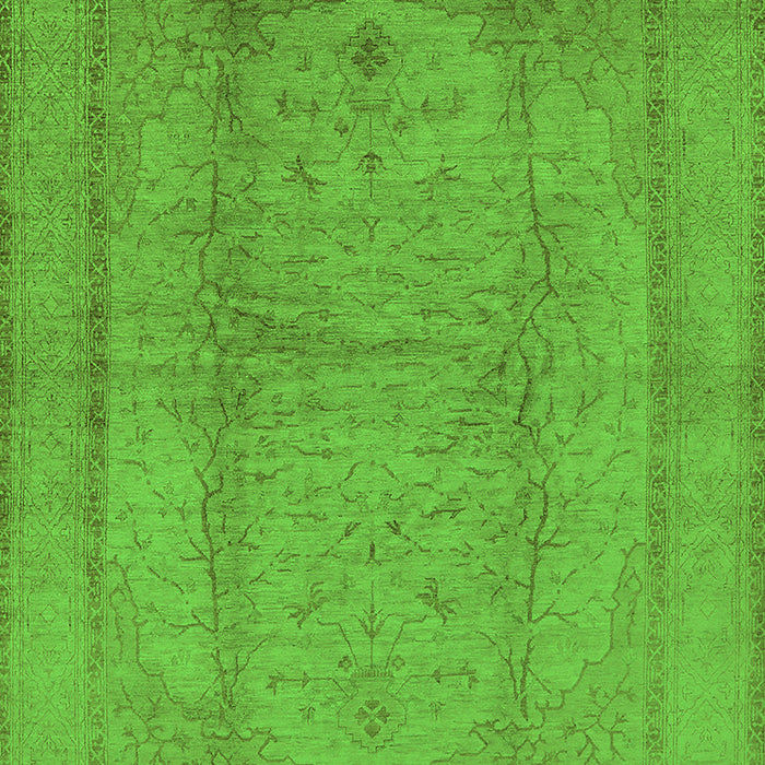Machine Washable Oriental Green Industrial Area Rugs, wshurb3050grn