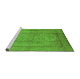 Sideview of Machine Washable Oriental Green Industrial Area Rugs, wshurb3050grn