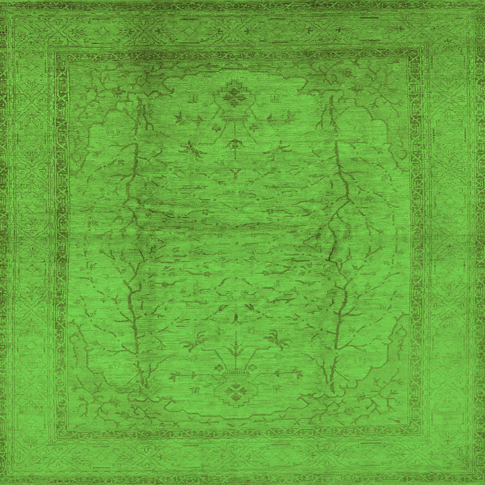 Square Oriental Green Industrial Rug, urb3050grn