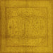 Square Oriental Yellow Industrial Rug, urb3050yw