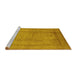 Sideview of Machine Washable Oriental Yellow Industrial Rug, wshurb3050yw