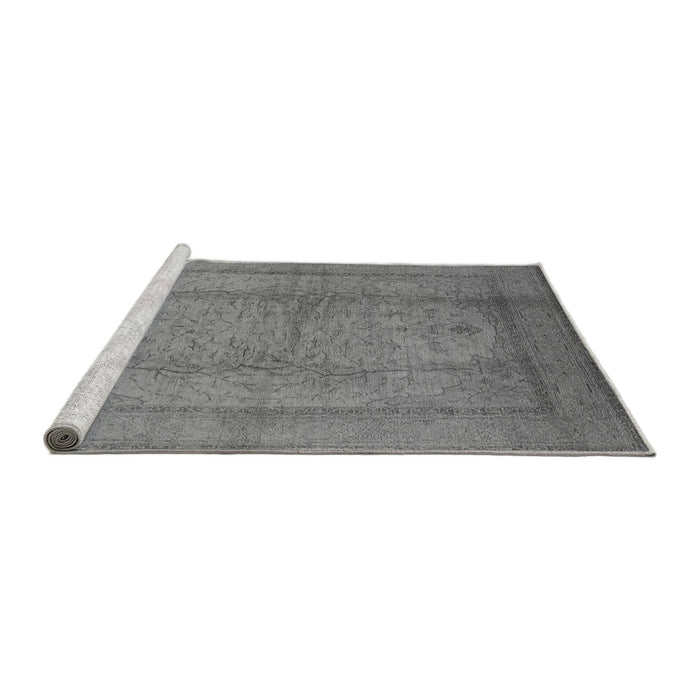 Sideview of Machine Washable Oriental Gray Industrial Rug, wshurb3050gry