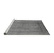 Sideview of Machine Washable Oriental Gray Industrial Rug, wshurb3050gry