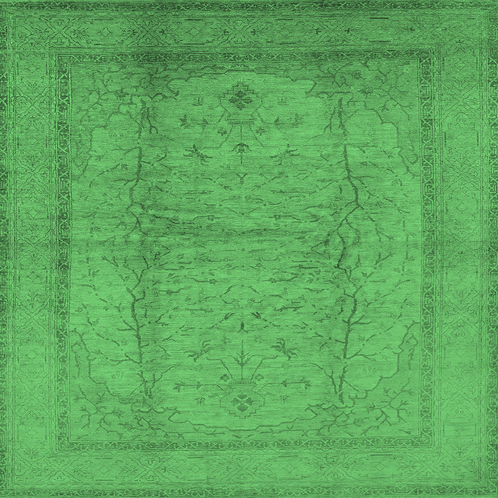 Square Oriental Emerald Green Industrial Rug, urb3050emgrn