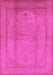 Machine Washable Oriental Pink Industrial Rug, wshurb3050pnk