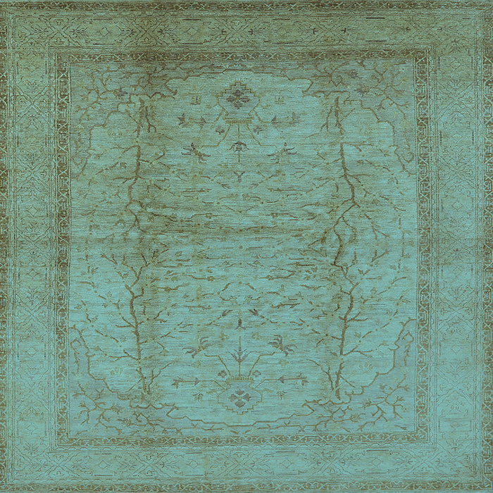 Square Oriental Light Blue Industrial Rug, urb3051lblu