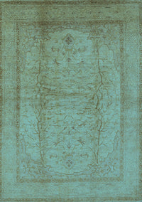 Oriental Light Blue Industrial Rug, urb3051lblu