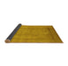 Sideview of Oriental Yellow Industrial Rug, urb3051yw