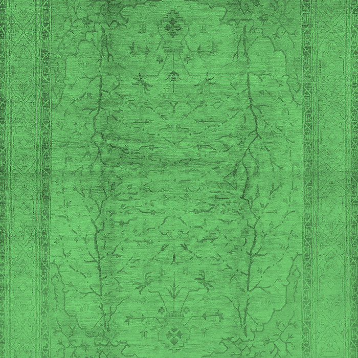 Machine Washable Oriental Emerald Green Industrial Area Rugs, wshurb3051emgrn