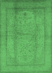 Oriental Emerald Green Industrial Rug, urb3051emgrn