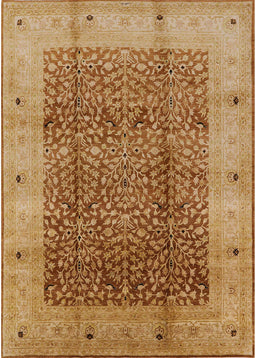 Mid-Century Modern Mahogany Brown Oriental Rug, urb3052