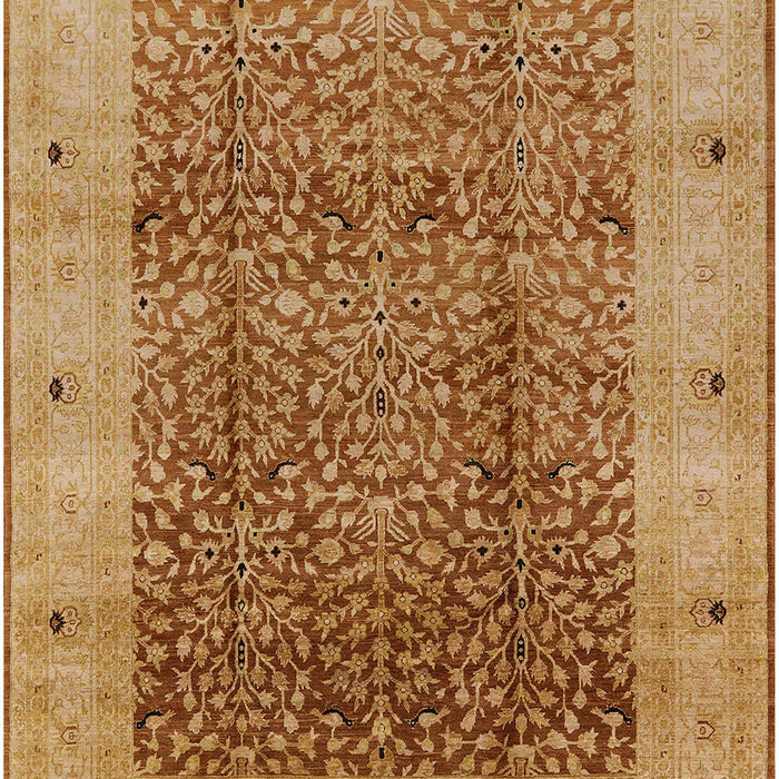Mid-Century Modern Mahogany Brown Oriental Rug, urb3052
