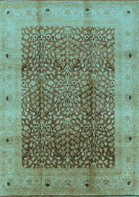 Oriental Light Blue Industrial Rug, urb3052lblu