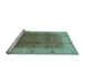 Sideview of Machine Washable Oriental Light Blue Industrial Rug, wshurb3052lblu