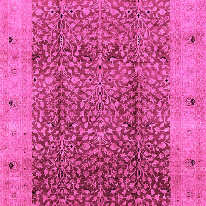 Machine Washable Oriental Pink Industrial Rug, wshurb3052pnk