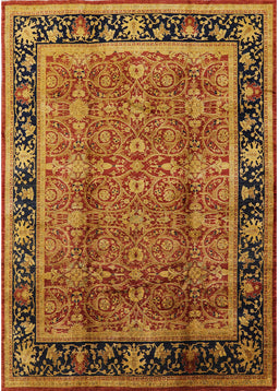 Mid-Century Modern Saffron Red Oriental Rug, urb3053