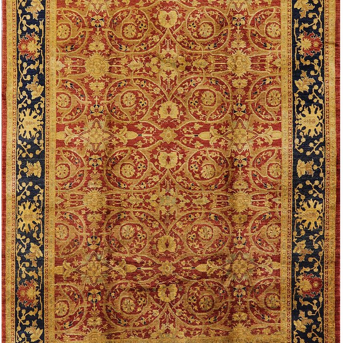 Mid-Century Modern Saffron Red Oriental Rug, urb3053