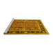 Sideview of Machine Washable Oriental Yellow Industrial Rug, wshurb3053yw