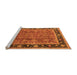 Sideview of Machine Washable Oriental Orange Industrial Area Rugs, wshurb3053org