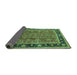 Sideview of Oriental Turquoise Industrial Rug, urb3053turq