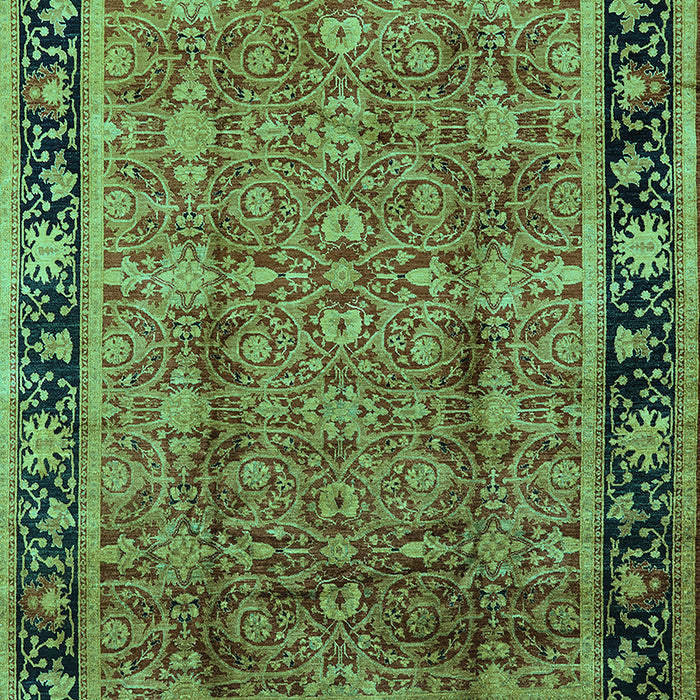 Machine Washable Oriental Turquoise Industrial Area Rugs, wshurb3053turq