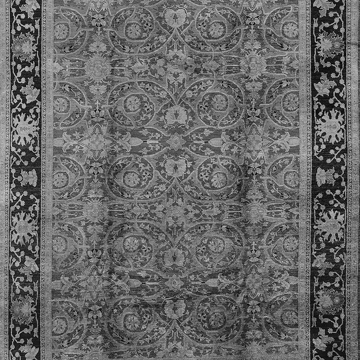 Machine Washable Oriental Gray Industrial Rug, wshurb3053gry