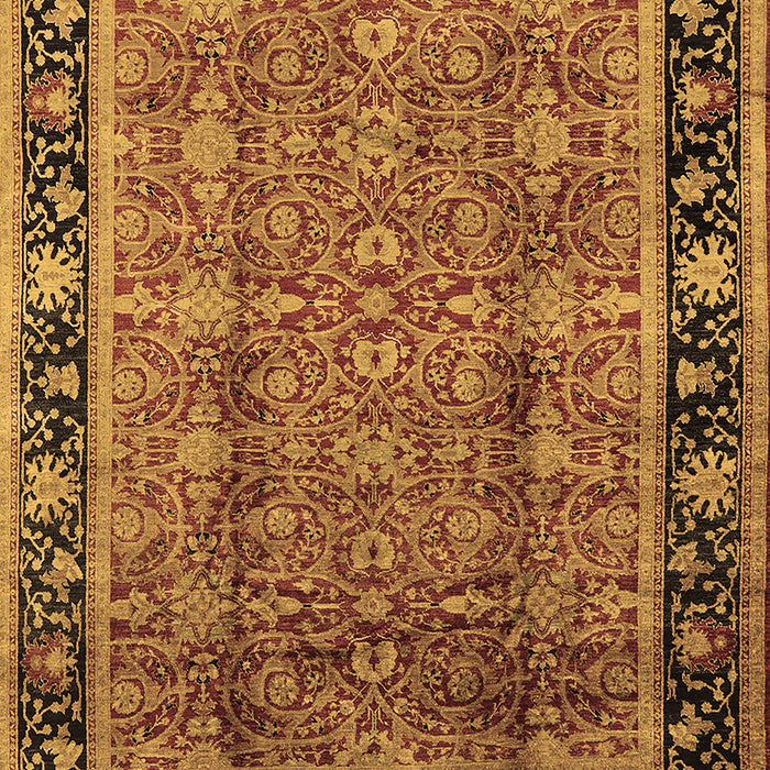 Machine Washable Oriental Brown Industrial Rug, wshurb3053brn