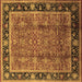 Square Oriental Brown Industrial Rug, urb3053brn