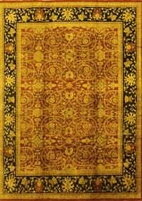 Oriental Yellow Industrial Rug, urb3053yw