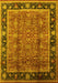 Oriental Yellow Industrial Rug, urb3053yw